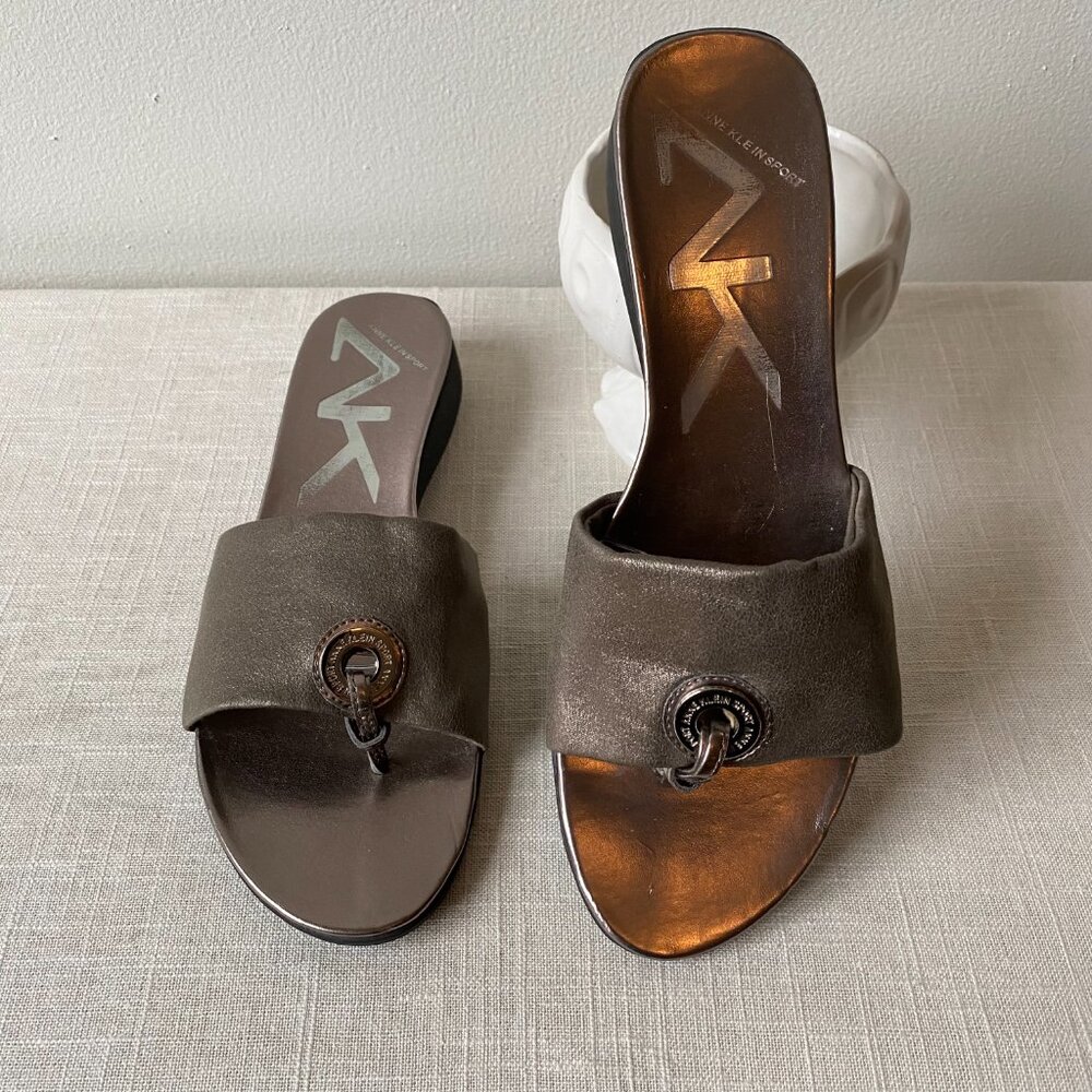 Anne Klein Sport Metallic Sandals